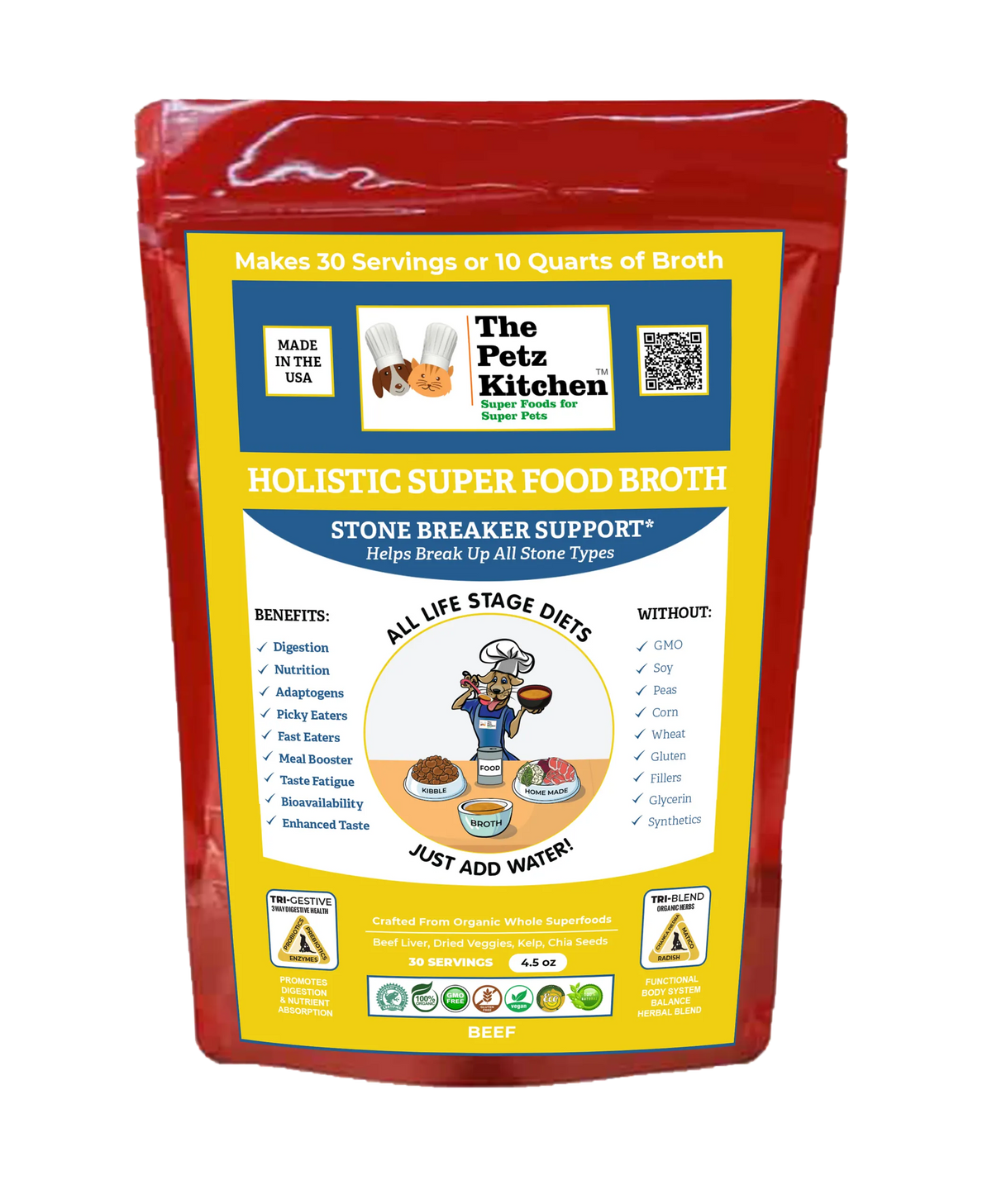 Super Food Broth Stone Breaker Support* The Petz Kitchen Dogs & Cats