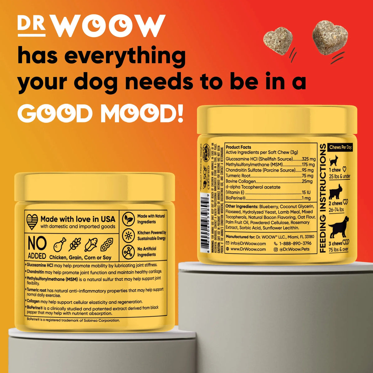 Dr Woow Hip and Joint Support Soft Chews