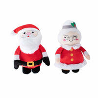 PetShop by Fringe Studio Mr. & Mrs. Santa Paws Plush Dog Toy Set 2pc