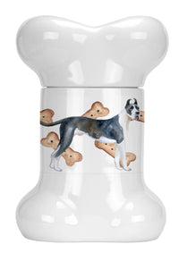 Dog on Bone Shaped Treat Jar