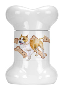 Dog on Bone Shaped Treat Jar