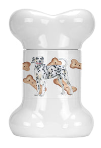 Dog on Bone Shaped Treat Jar