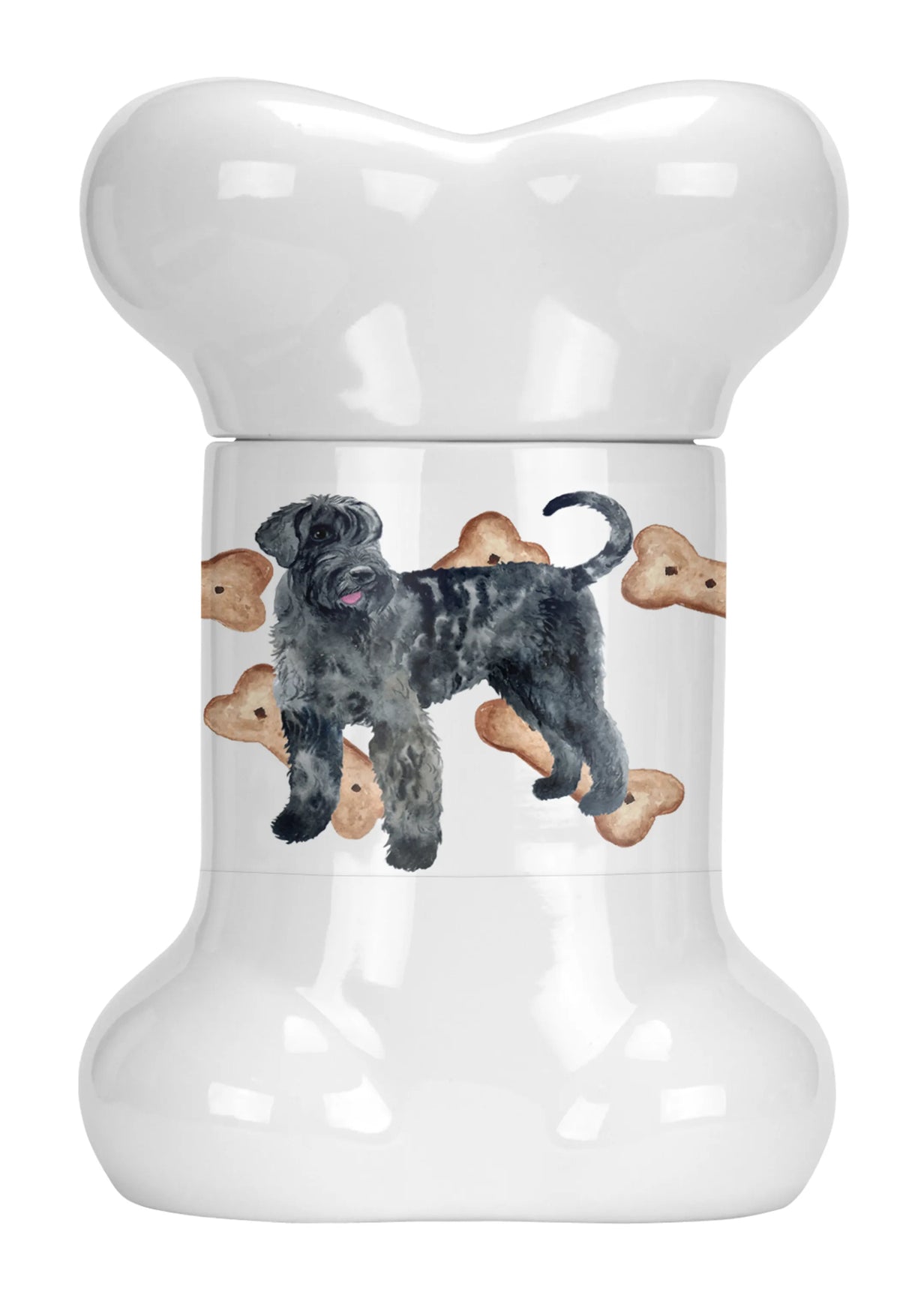 Dog on Bone Shaped Treat Jar