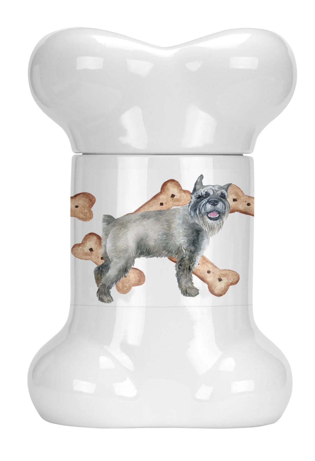 Dog on Bone Shaped Treat Jar