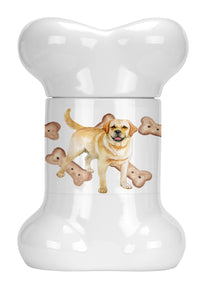 Dog on Bone Shaped Treat Jar