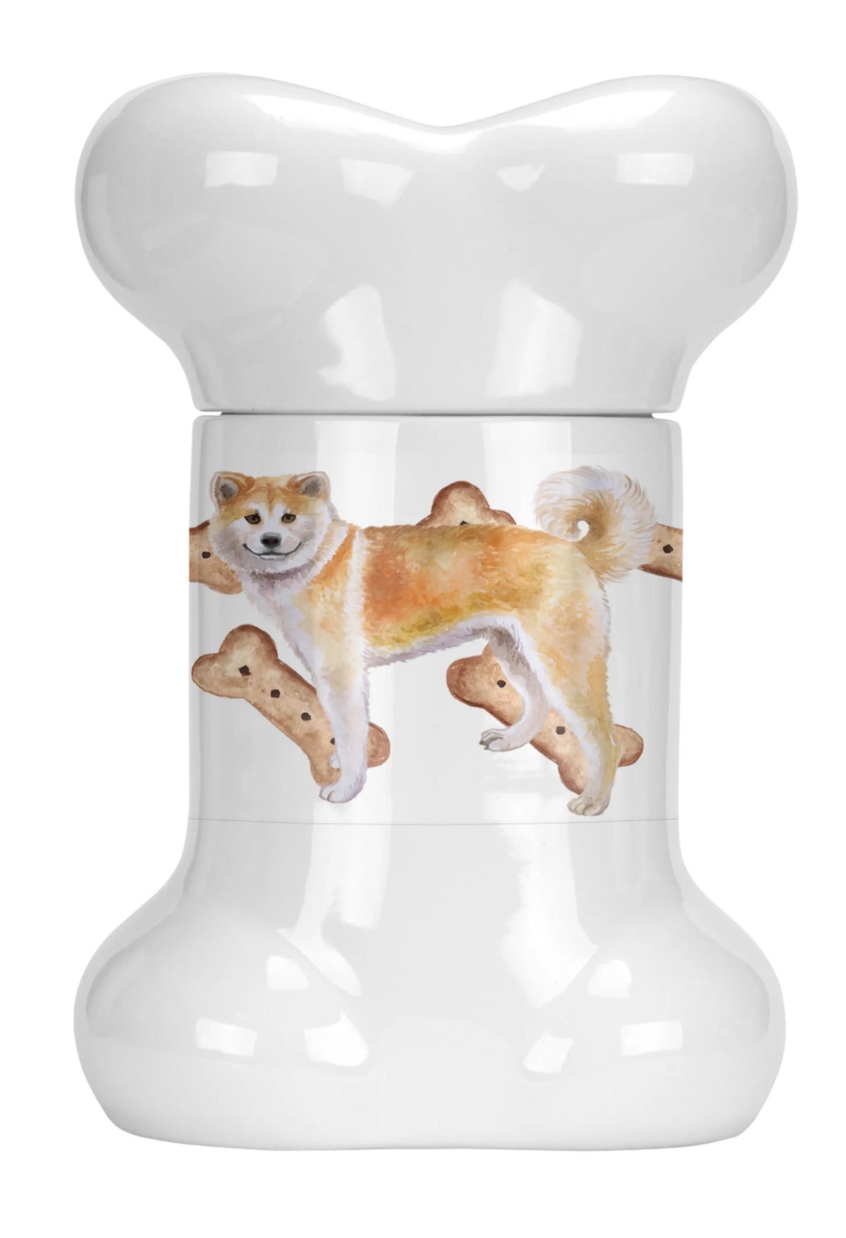 Dog on Bone Shaped Treat Jar