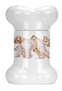 Dog on Bone Shaped Treat Jar