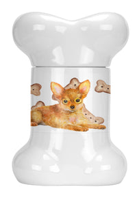 Dog on Bone Shaped Treat Jar