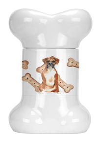 Dog on Bone Shaped Treat Jar