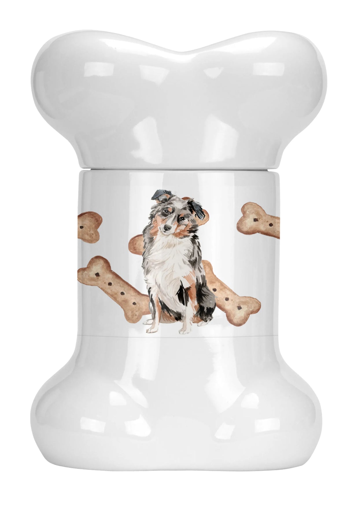 Dog on Bone Shaped Treat Jar